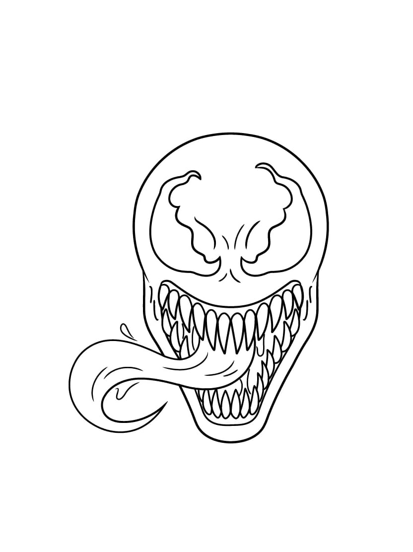 Coloriage Venom Artistique Pour Enfant