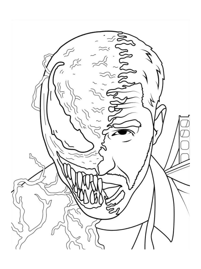 Coloriage Venom Masque