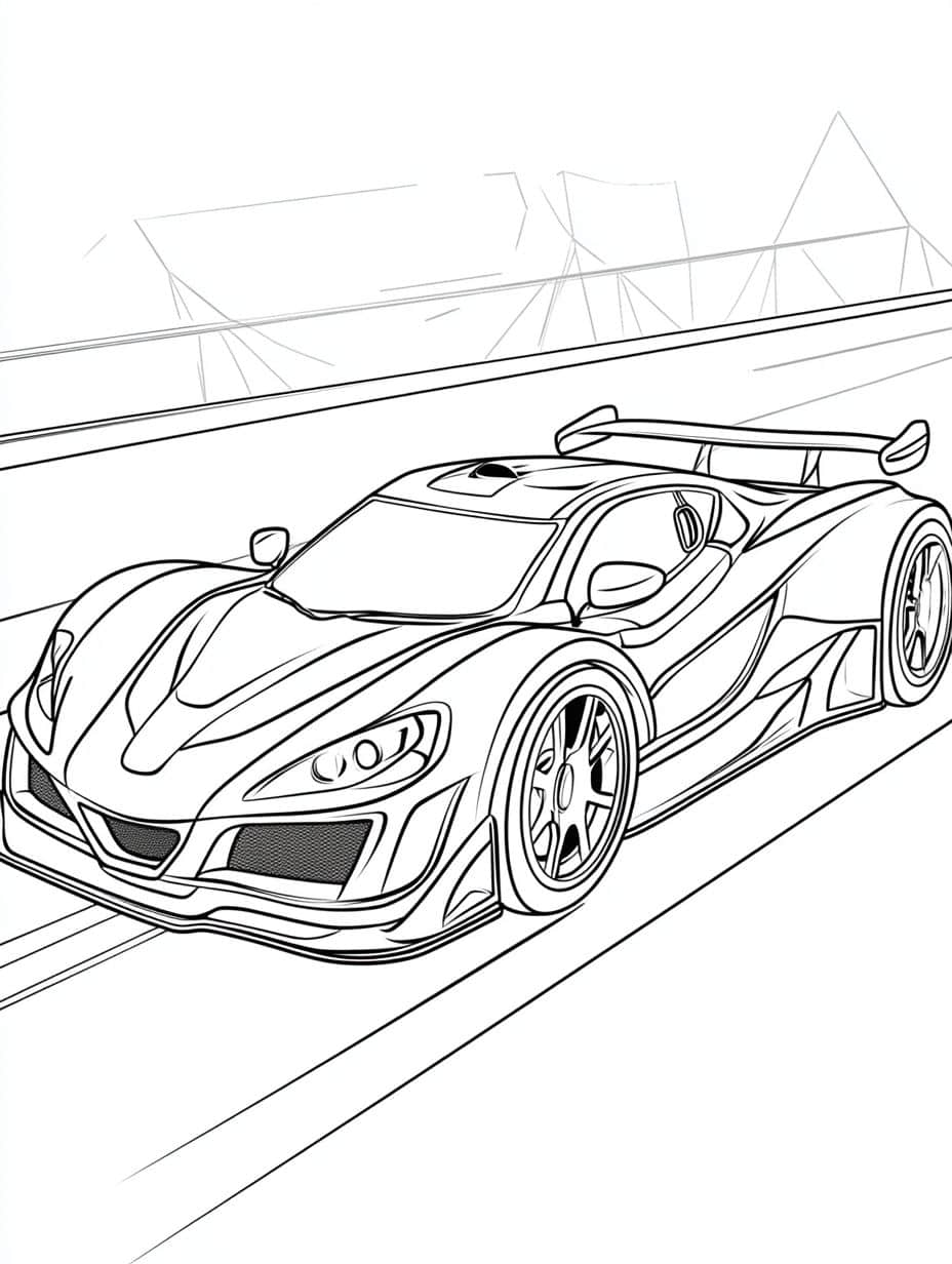 Coloriage Voiture De Course Une Voiture De Course Pour Colorier