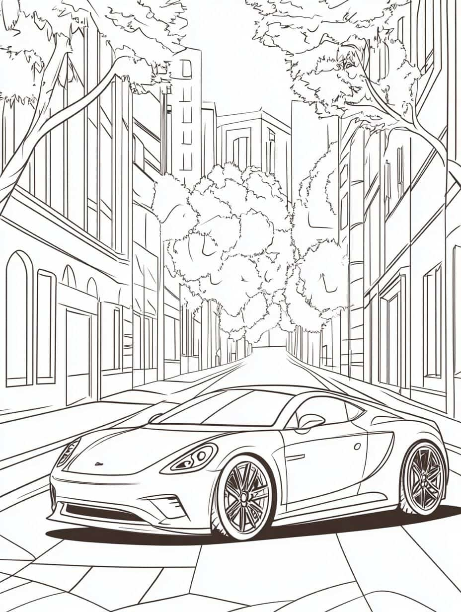 Coloriage Voiture Pour Adorer Les Voitures Classiques