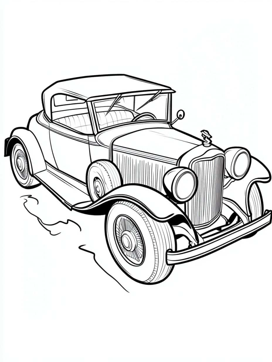 Coloriage Voiture Une Voiture De Rallye A Colorier