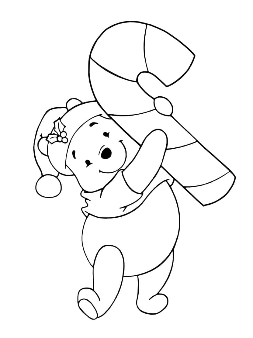 Coloriage Winnie L Ourson Noel