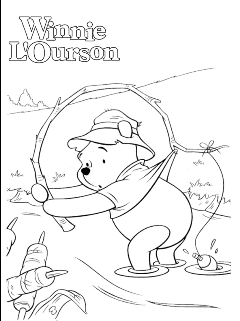 Coloriage Winnie L Ourson Pechant