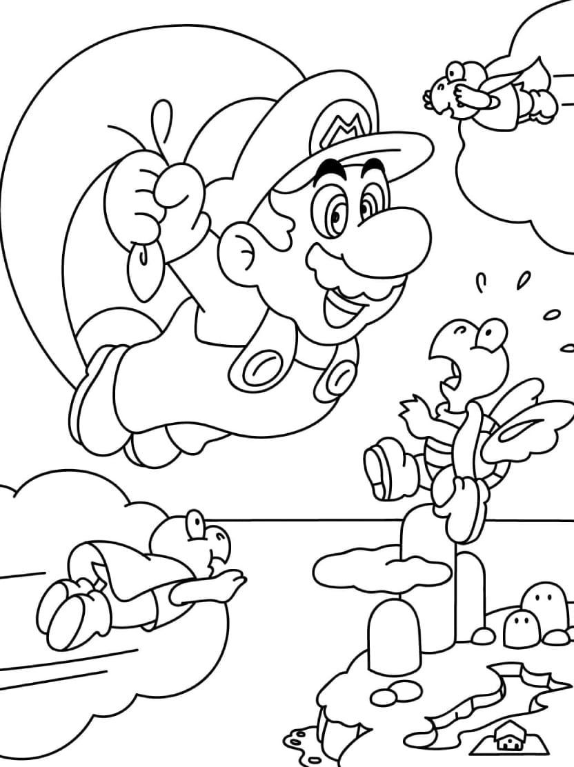 Coloriage Yoshi Artistique