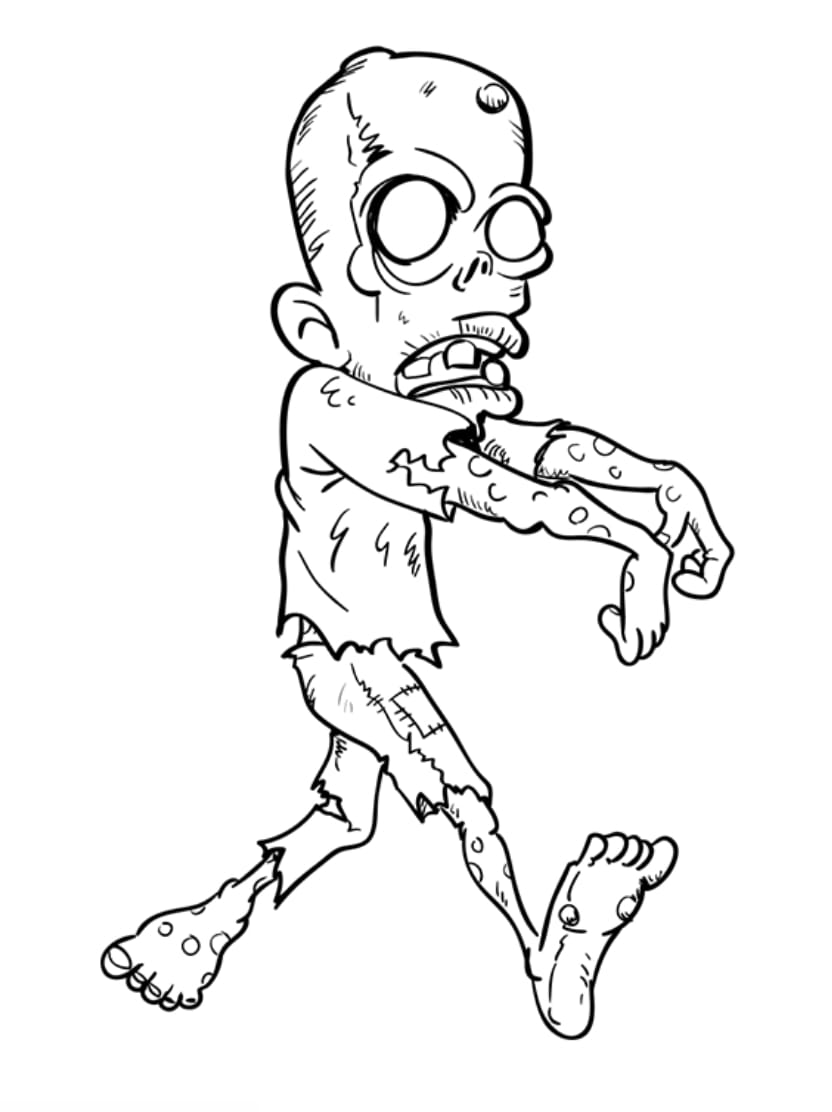 Coloriage Zombie Et Ludique Pour Tous