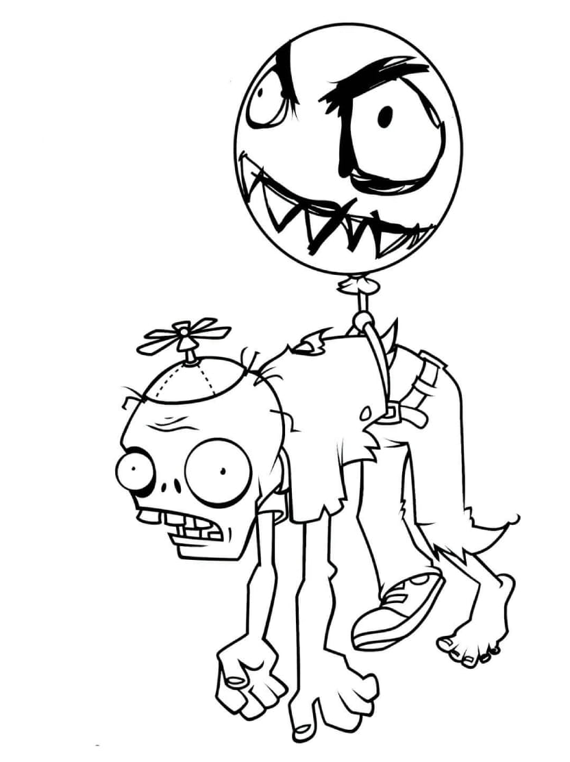 Coloriage Zombie Mignon Et Drole