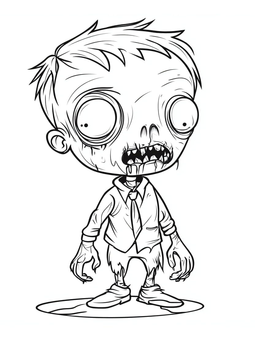 Coloriage Zombie Pour Developper La Creativite