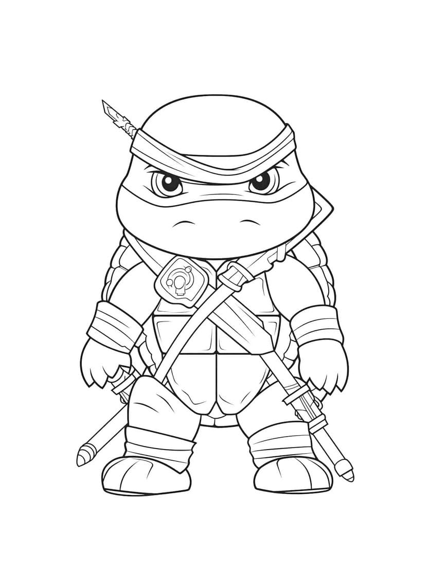 Dessins Coloriage Tortue Ninja Pour Enfants