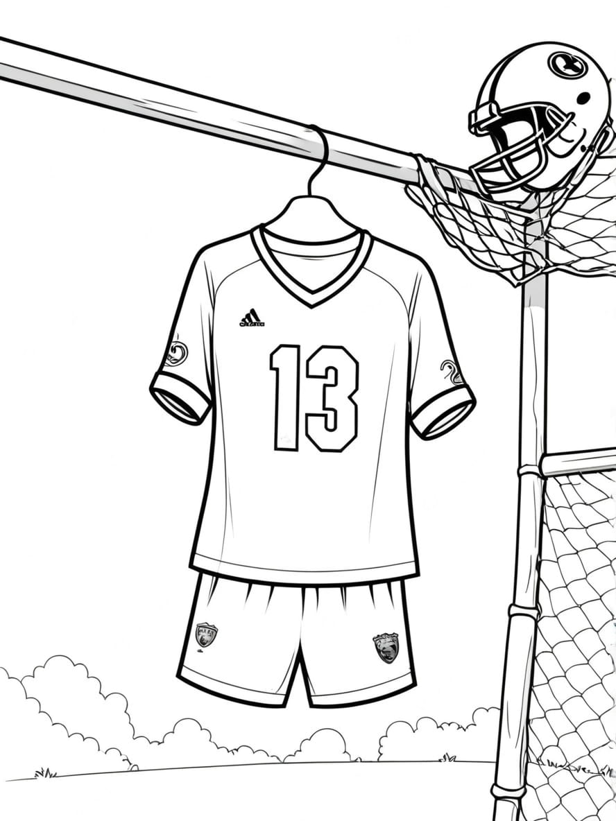 Maillot Coloriage Foot Avec Les Logos De Football A Colorier