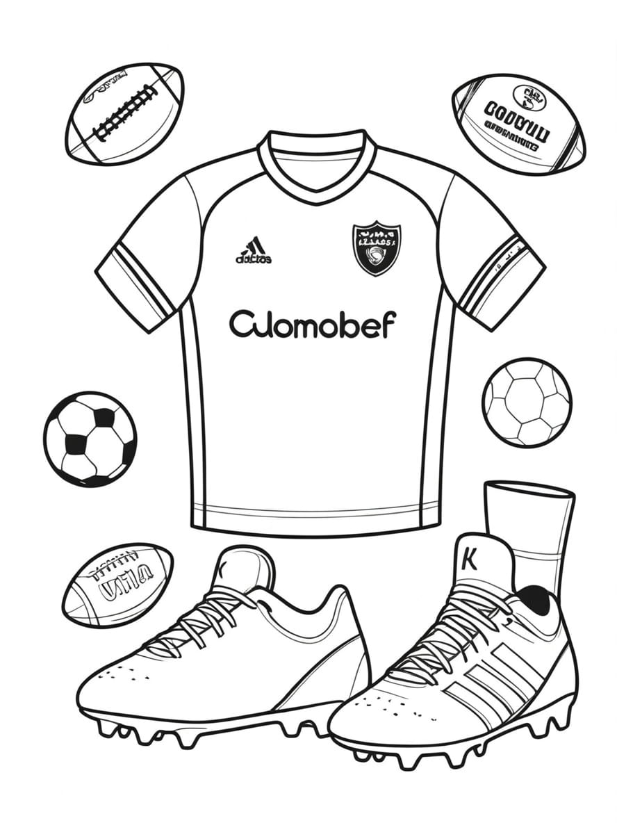 Maillot Coloriage Foot Pour Les Petits Supporters En Herbe