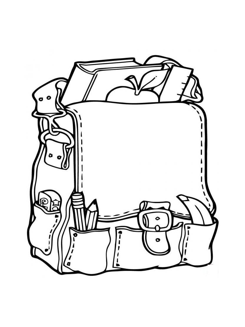 Coloriage Cartable Pour Les Fetes Scolaires Et Evenements