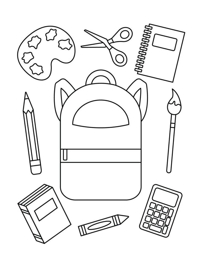 Coloriage Ecole Simplifie Pour Debutants Et Enfants