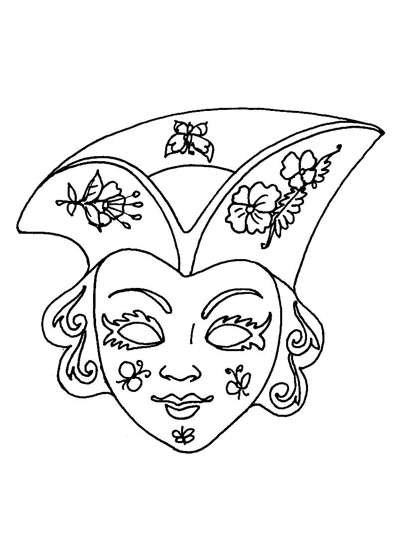 Coloriage Masque Pour Des Jeux Creatifs Et De Rigolades