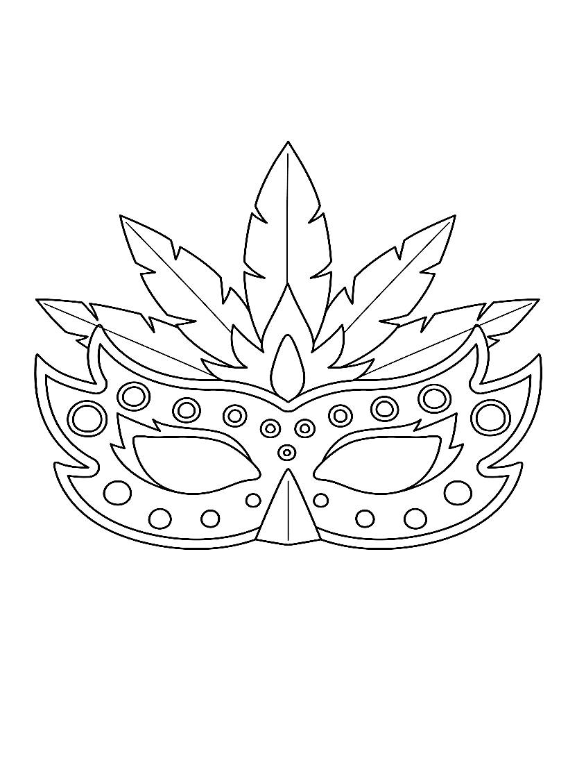 Coloriage Masque Pour Un Festival De Couleurs Et De Creativite