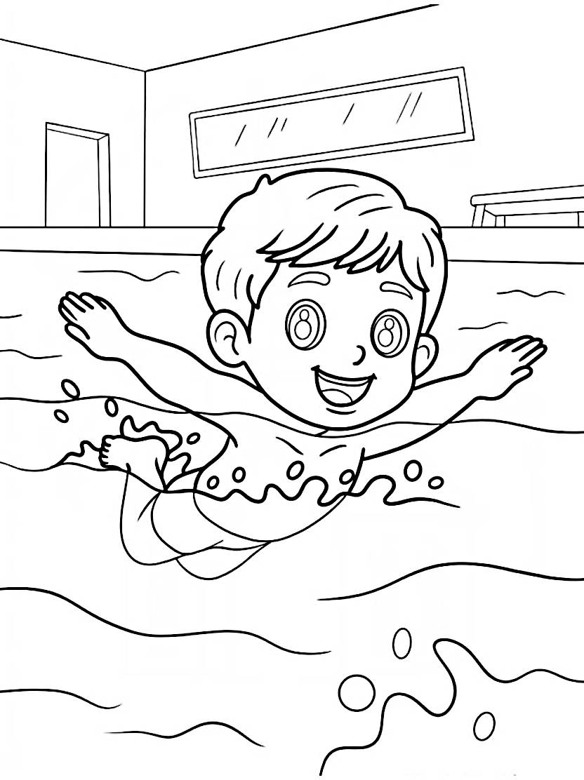 Coloriage Piscine Pour Developper La Creativite