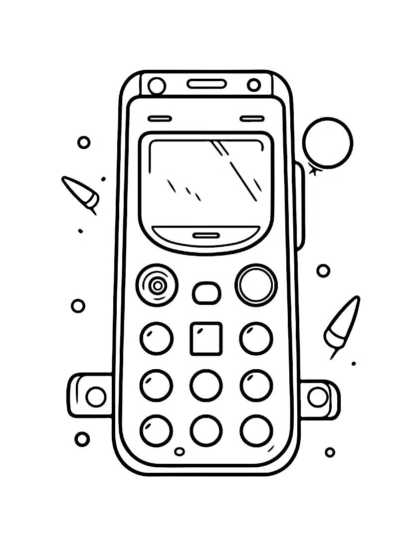 Coloriage Telephone Plein De Petits Details Artistiques A Decouvrir