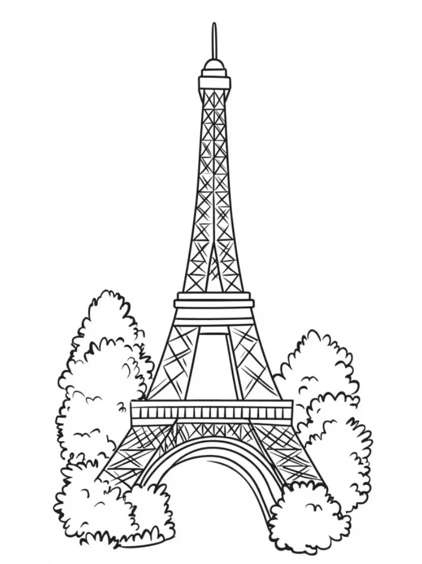 Coloriage Tour Eiffel A Imprimer Et Personnaliser