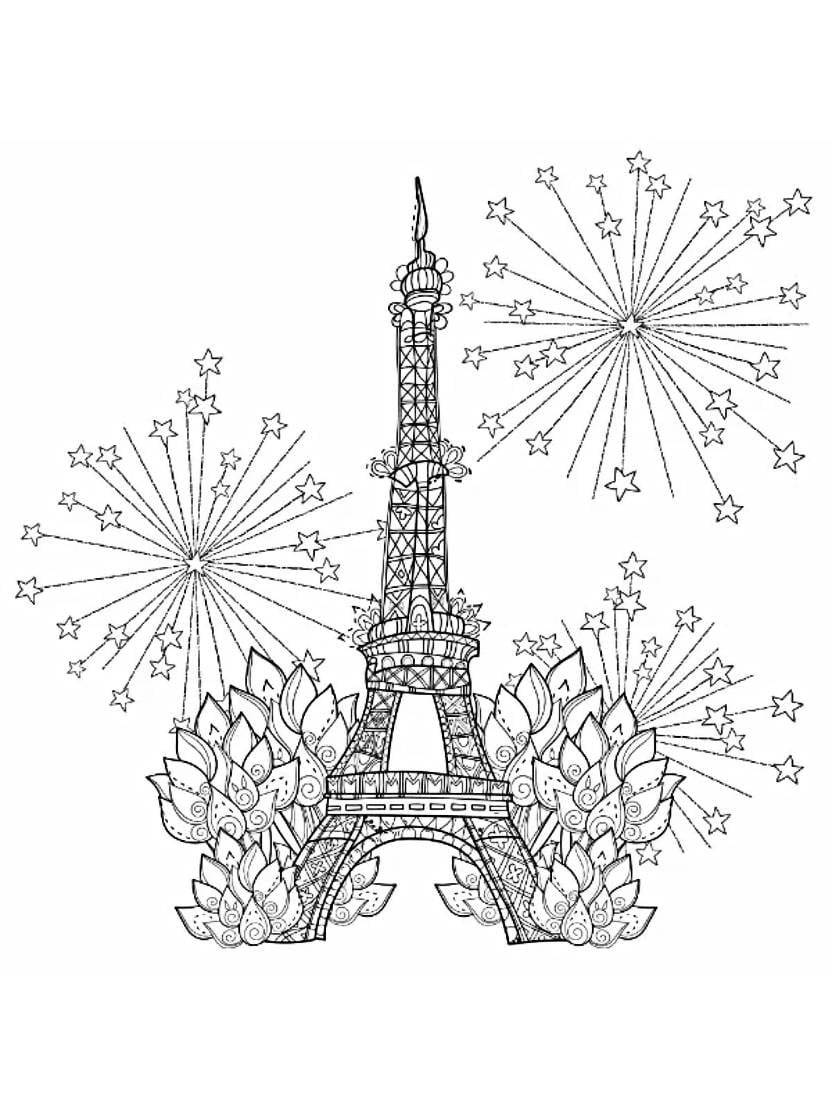 Coloriage Tour Eiffel Gratuit Pour Enfants