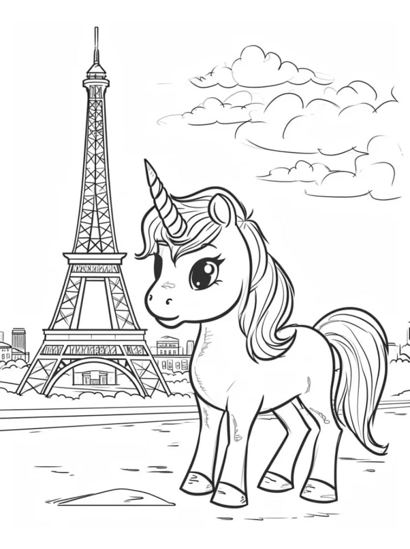 Coloriage Tour Eiffel Magique Pour Enfants Creative