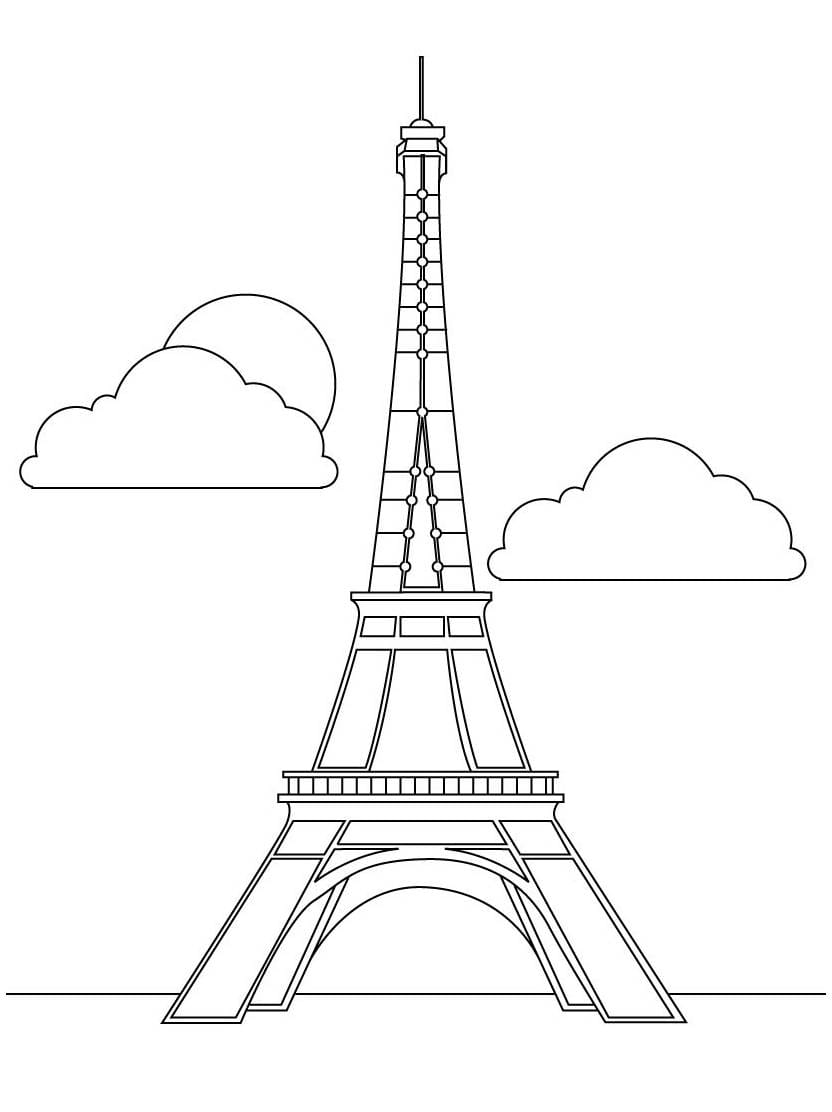 Coloriage Tour Eiffel Pour Artistes En Herbe