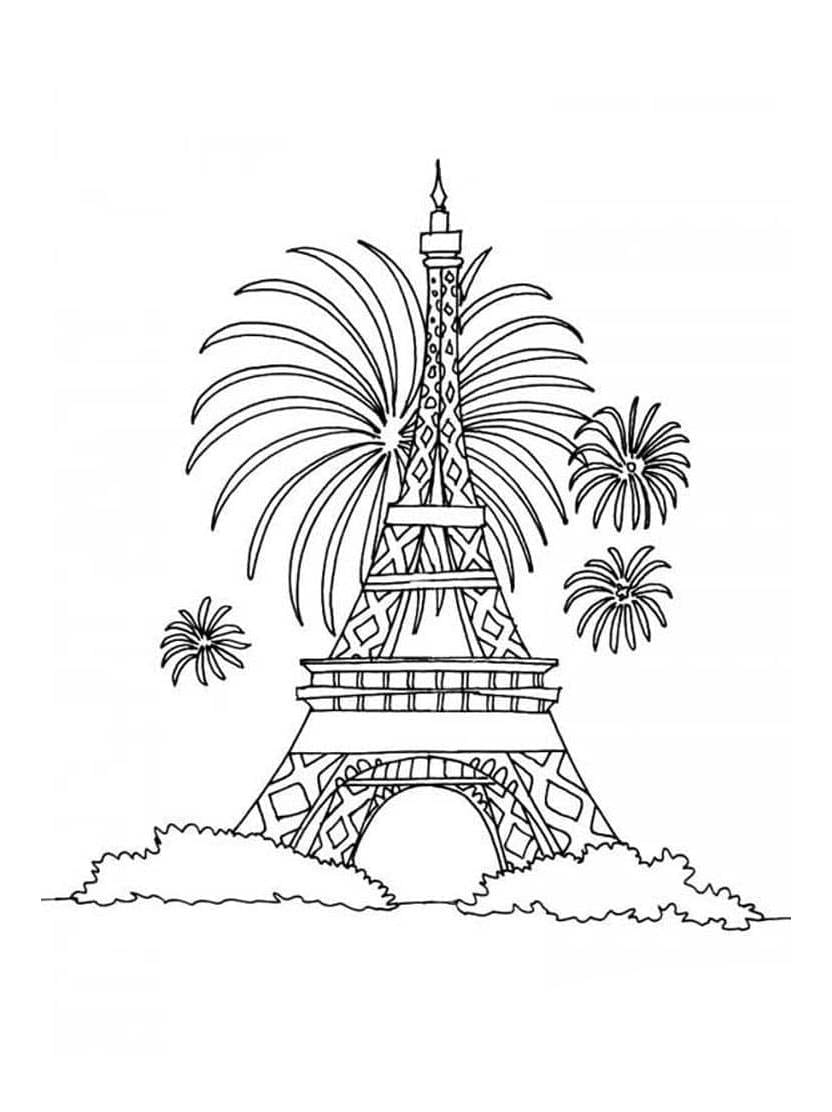 Coloriage Tour Eiffel Simplifie Pour Debutants