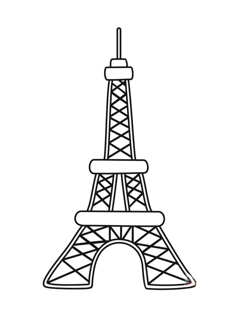 Coloriage Tour Eiffel Vibrant Et Dynamique