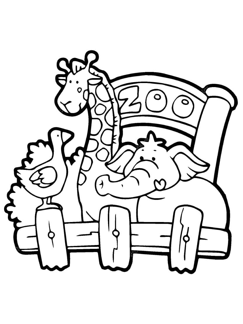 Coloriage Zoo Divertissant Et Educatif Pour Les Enfants