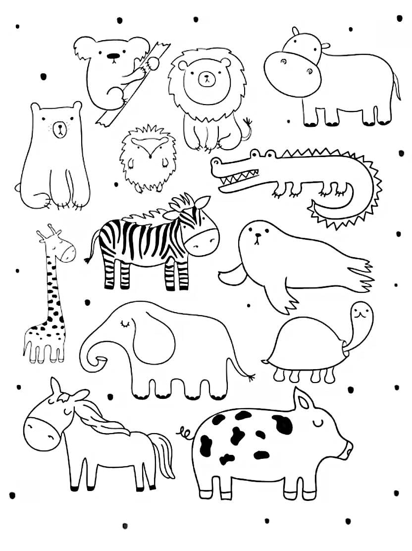 Coloriage Zoo Sans Limite Pour Petits Artistes