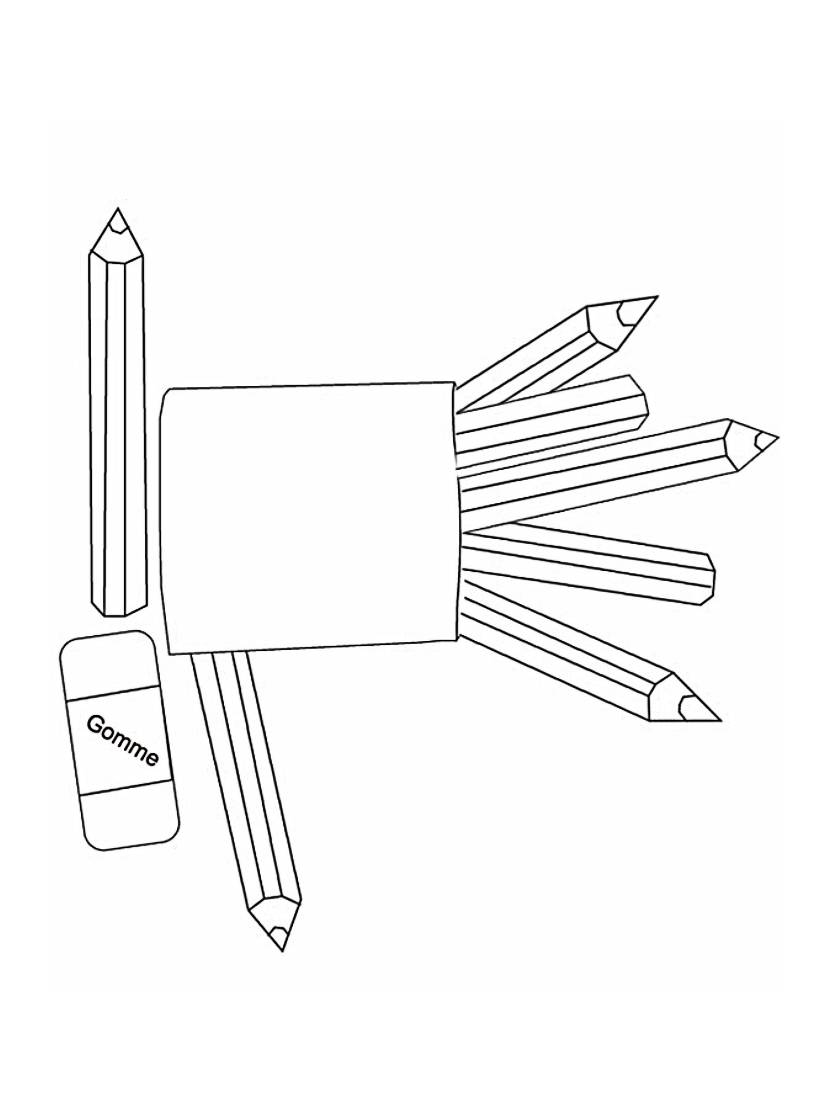 Dessin Coloriage Crayon Facile A Imprimer Pour Enfants