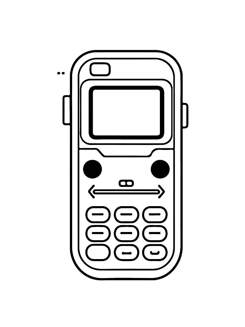 Dessin Coloriage Telephone Pour Accueillir L Avenir Digital