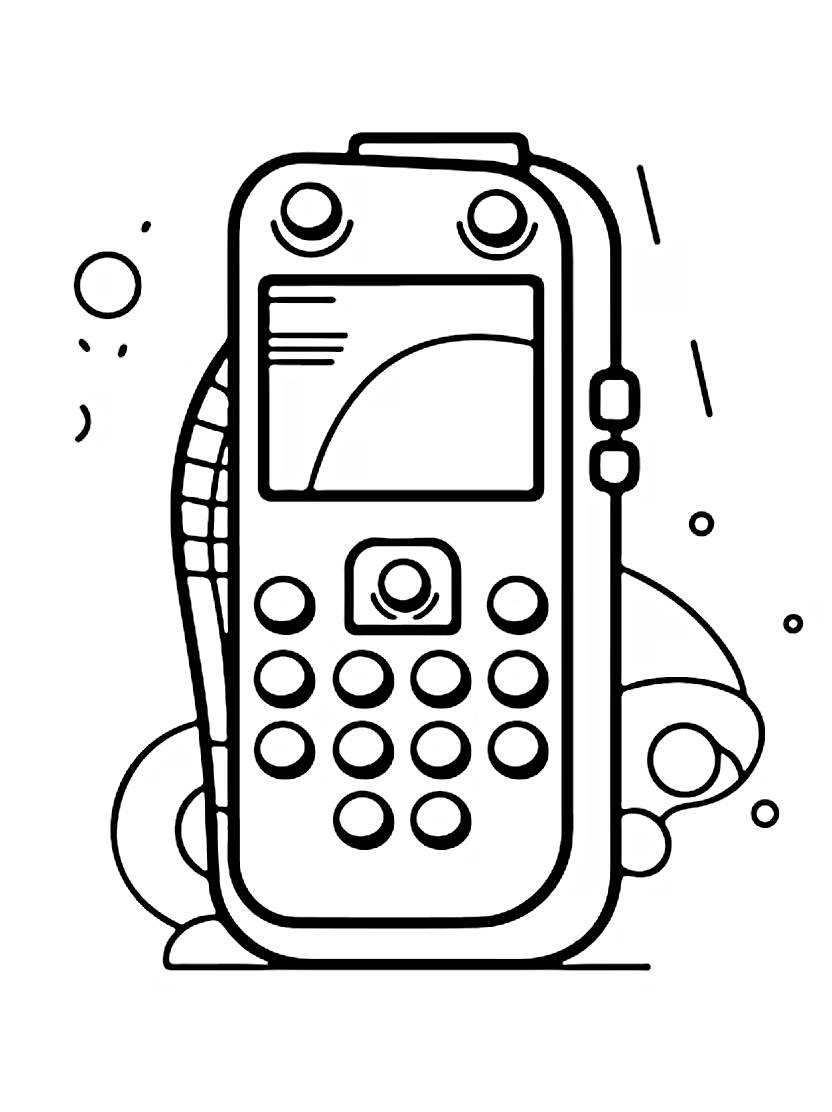 Dessin Coloriage Telephone Pour Creer Un Monde De Communication