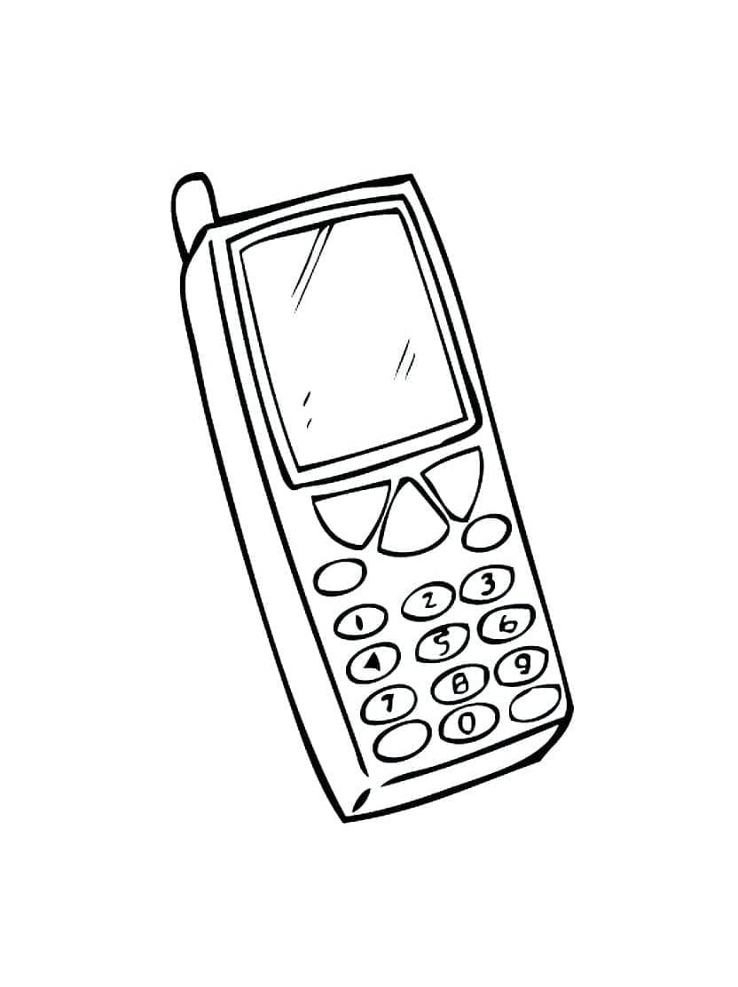 Dessin Telephone Coloriage Pour Les Amoureux De La Technologie