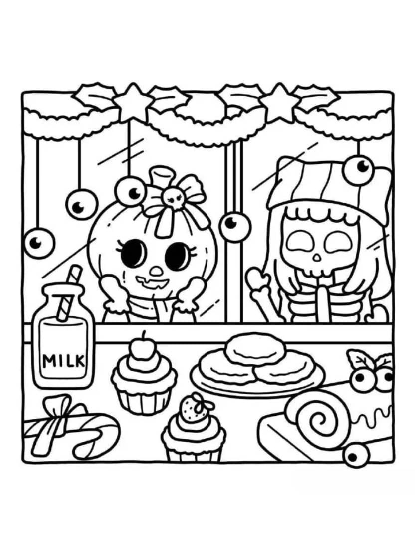 Spooky Xmas Coloriage Pour Une Aventure Effrayante