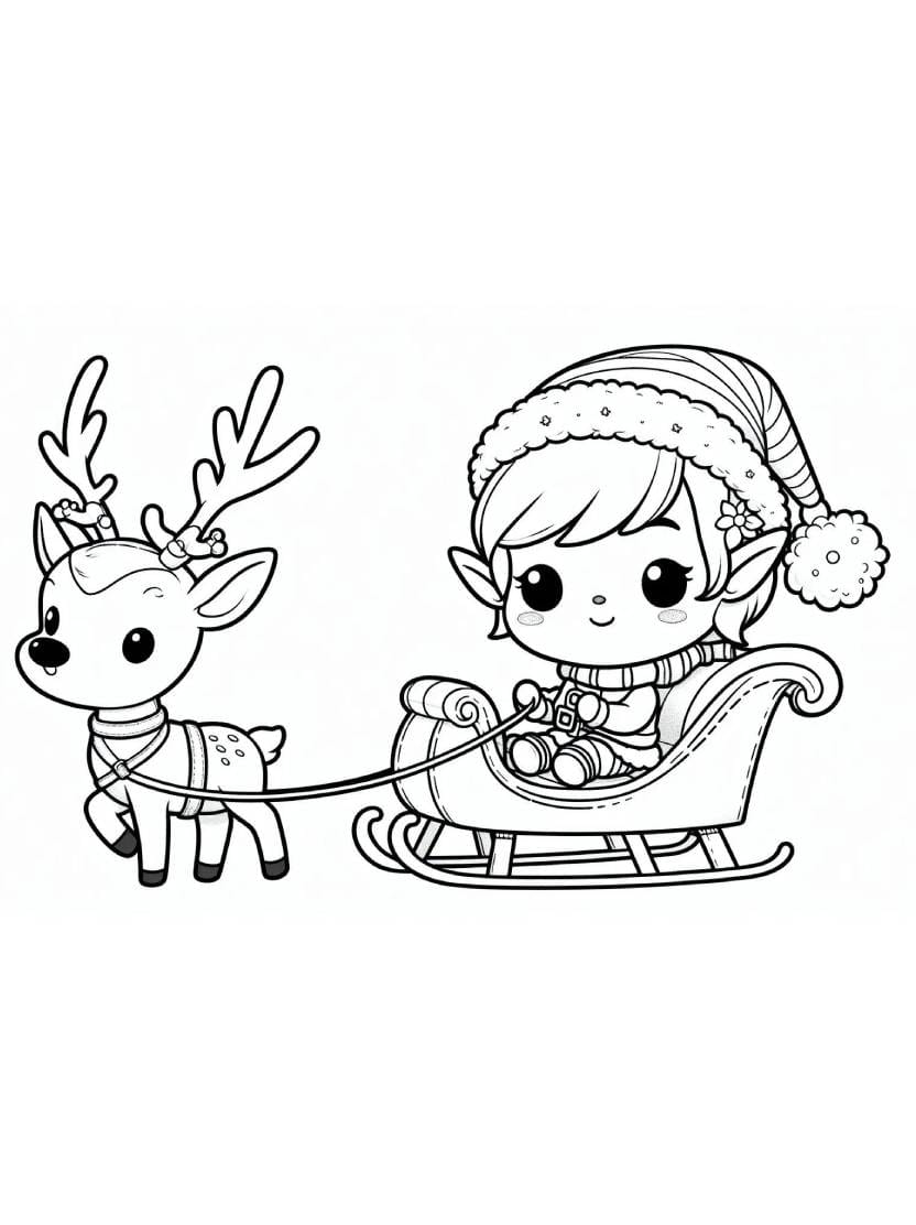 Coloriage Christmas Elves Artistique Et Creatif