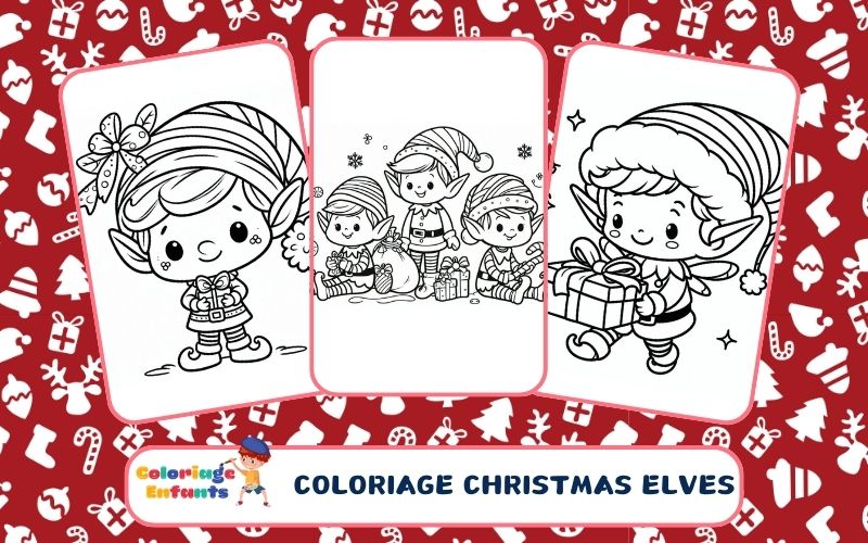 Coloriage Christmas Elves