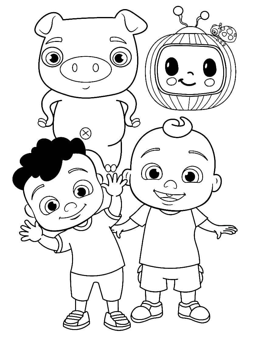 Coloriage Cocomelon Pour Les Enfants Qui Aiment Les Animations