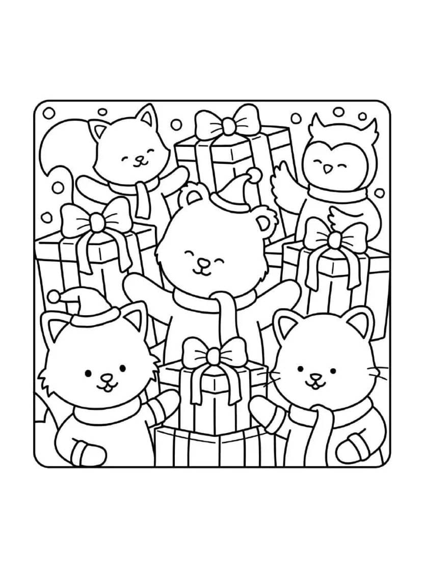 Coloriage Comfy Christmas Gratuit Et Accessible A Tous