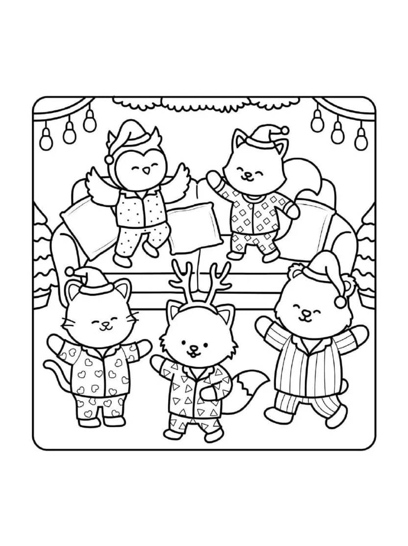 Coloriage Comfy Christmas Pour Apporter De La Couleur A Vos Fetes