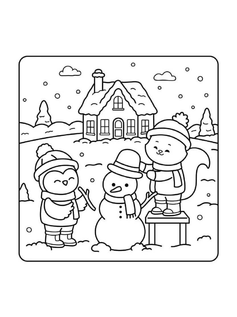 Coloriage Comfy Christmas Pour Chasser Le Froid Et Ramener La Chaleur