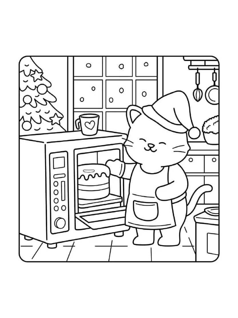 Coloriage Comfy Christmas Pour Des Heureux Instants De Souvenirs