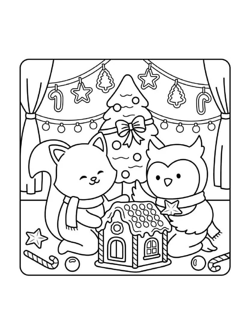 Coloriage Comfy Christmas Pour Partager Des Moments Magiques En Famille