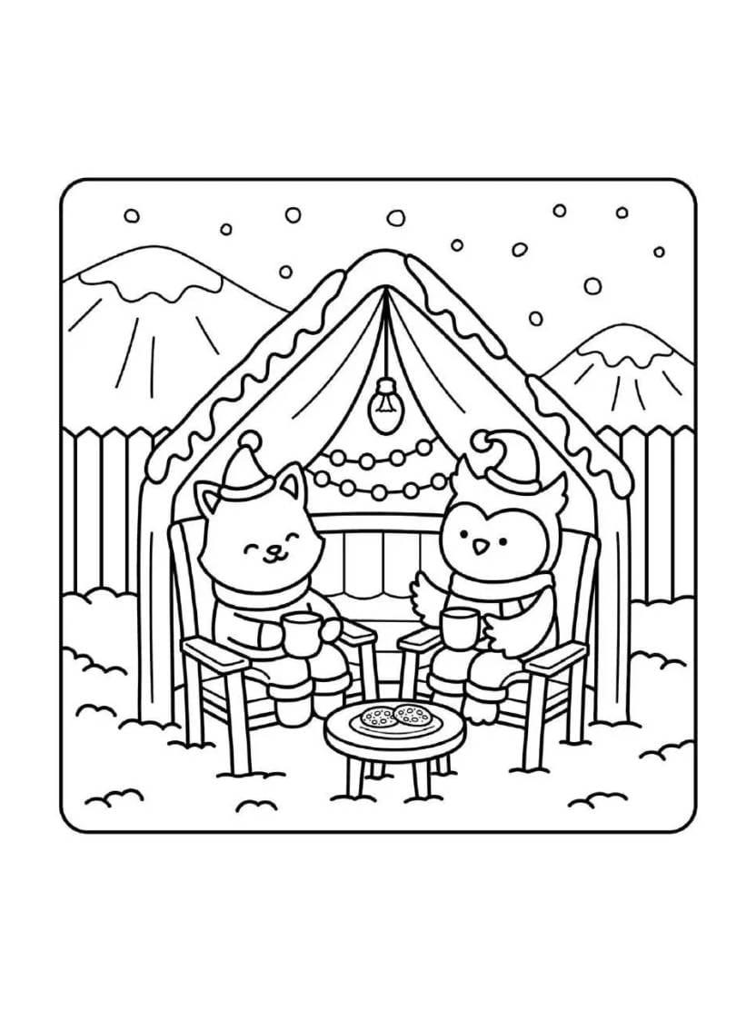 Coloriage Comfy Christmas Pour Vivre Noel En Couleurs Et En Creativite