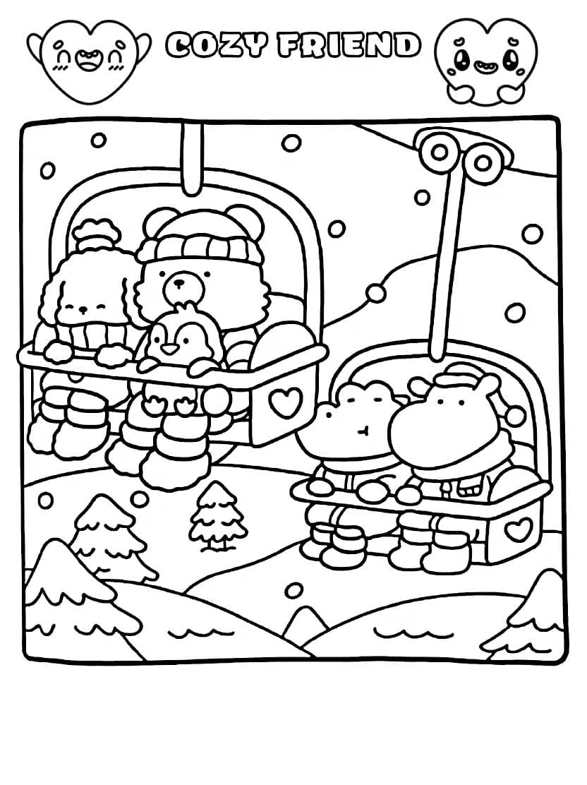 Coloriage Cozy Friend Exploration De La Beaute