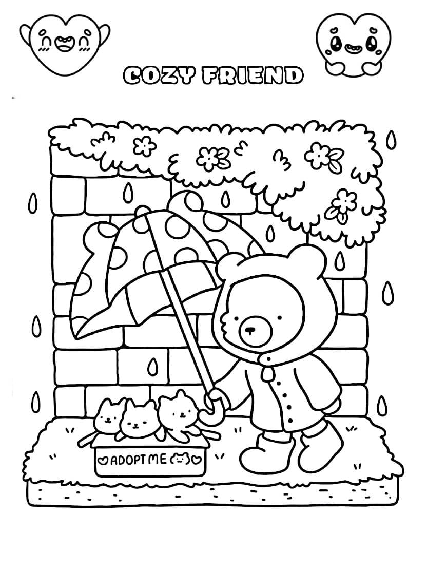 Coloriage Cozy Friend Gratuit Pour Tous Les Ages