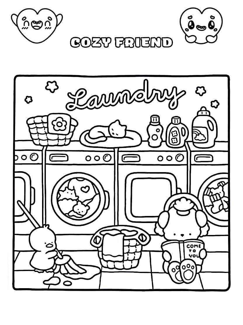 Coloriage Cozy Friend Pour Exprimer Sa Creativite