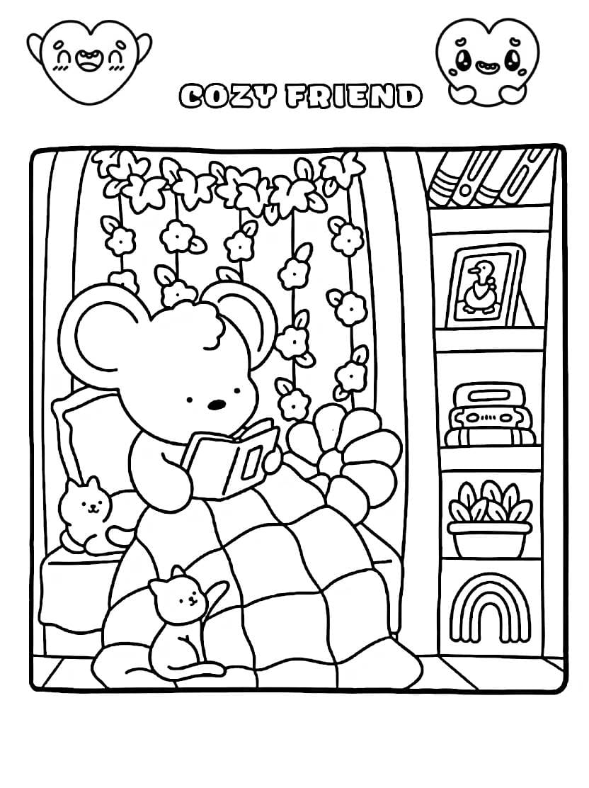 Coloriage Cozy Friend Pour Les Heures De Sourires