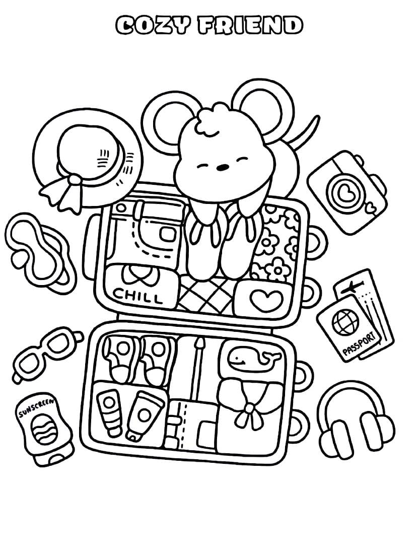 Coloriage Cozy Friend Pour Une Journee De Fun