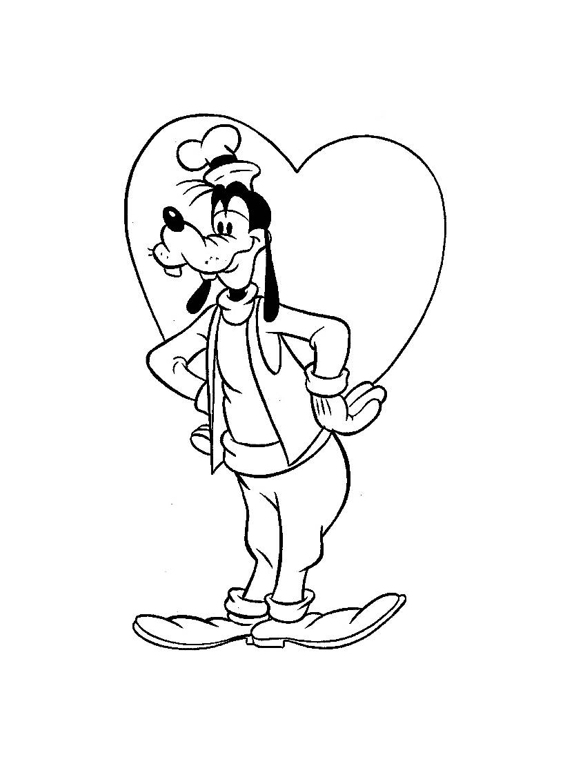 Coloriage Goofy Facile Pour Enfants Et Parents