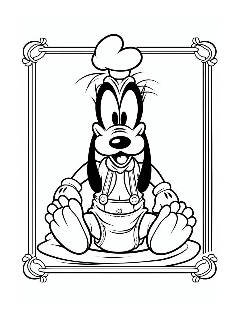 Coloriage Goofy Jouette Et A Imprimer Pour Les Petits