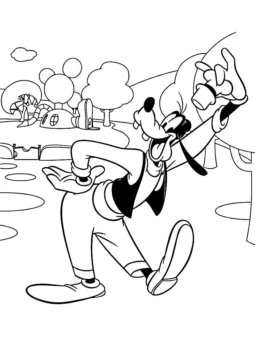 Coloriage Goofy Pour Passer Des Moments De Detente